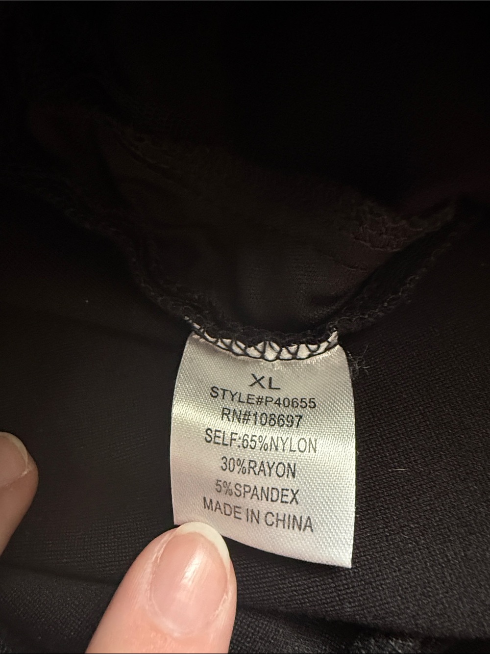 Black XL Ponte pants with Stretch - Picture 2 of 5